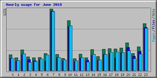 Hourly usage for June 2018